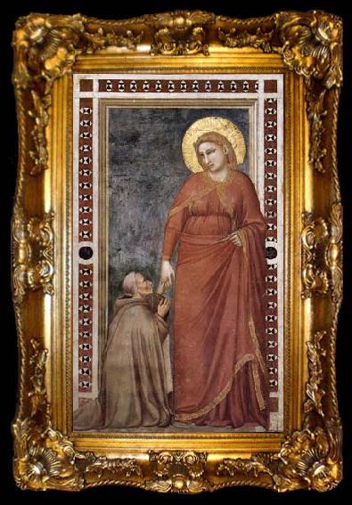 framed  GIOTTO di Bondone Mary Magdalene and Cardinal Pontano, ta009-2